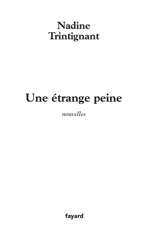 Cover image for book Une étrange peine