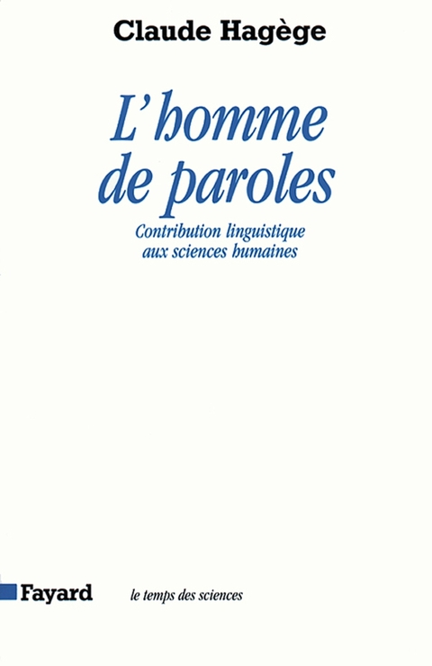 Cover image for book L'Homme de paroles