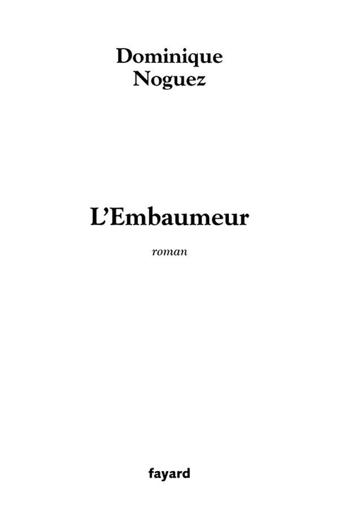 Cover image for book L'Embaumeur