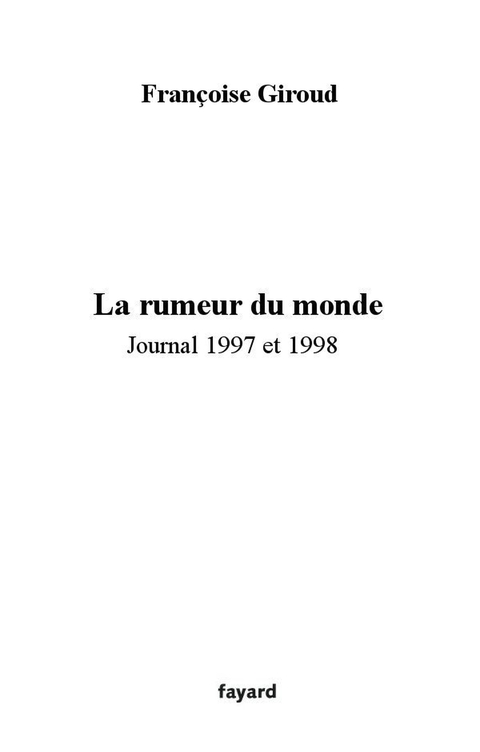 Cover image for book La rumeur du monde