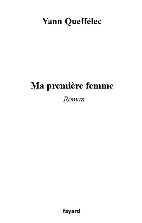 Cover image for book Ma première femme
