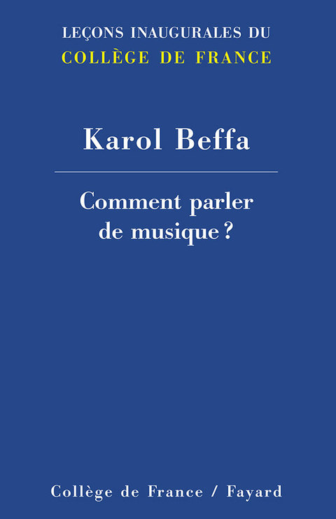 Cover image for book Comment parler de musique ?