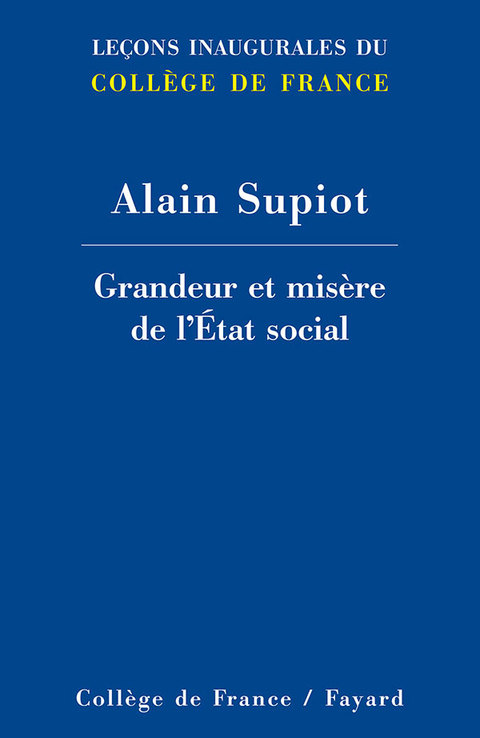 Cover image for book Grandeur et misère de l'Etat social