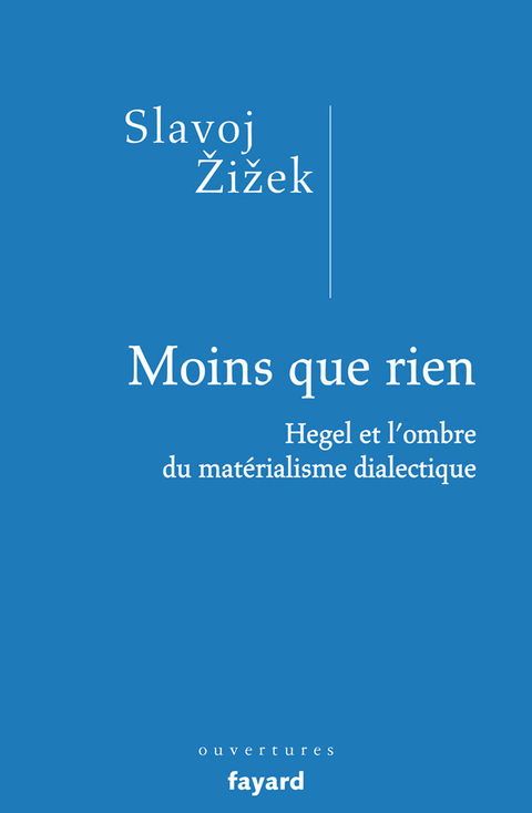 Cover image for book Moins que rien