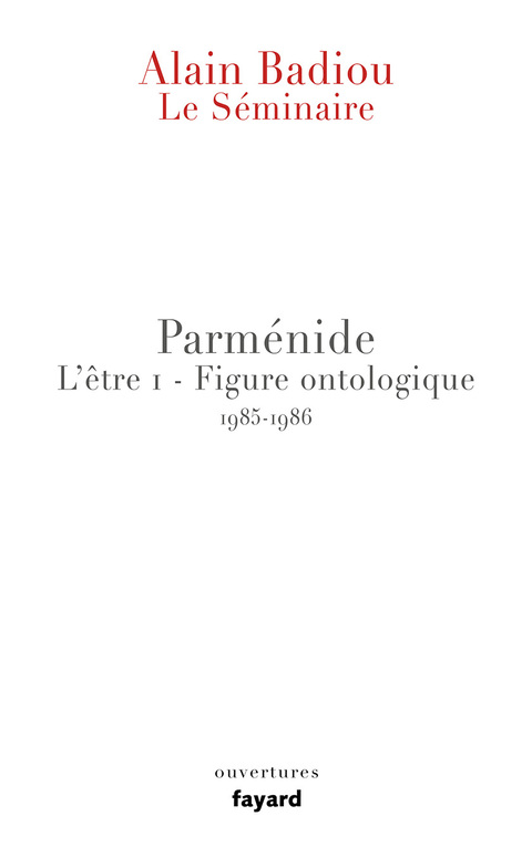 Cover image for book Le Séminaire - Parménide