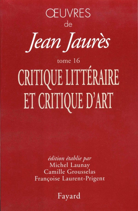 Cover image for book Oeuvres tome 16