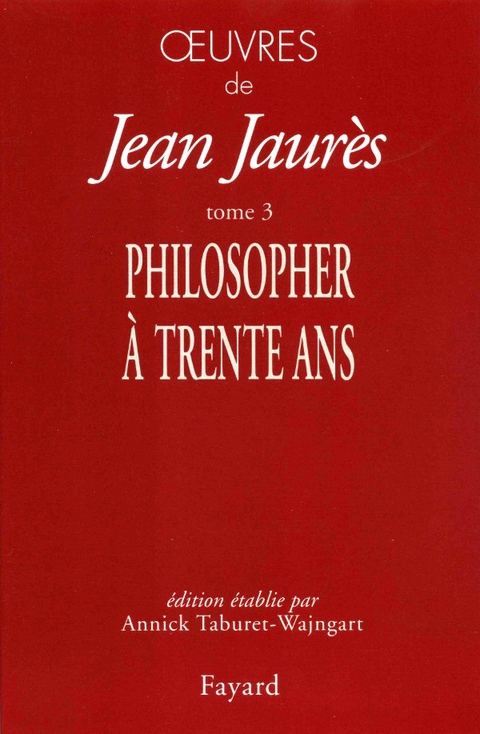 Cover image for book Oeuvres tome 3