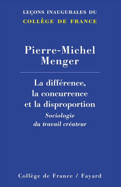Cover image for book La différence, la concurrence et la disproportion