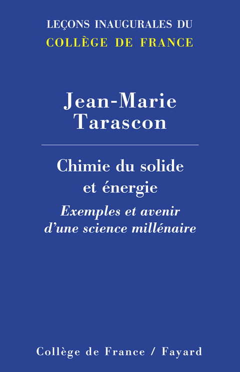 Cover image for book Chimie du solide et énergie
