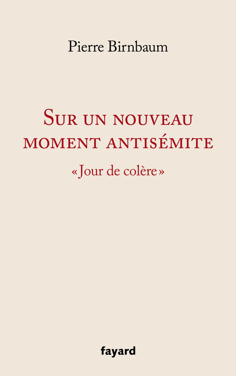 Cover image for book Sur un nouveau moment antisémite