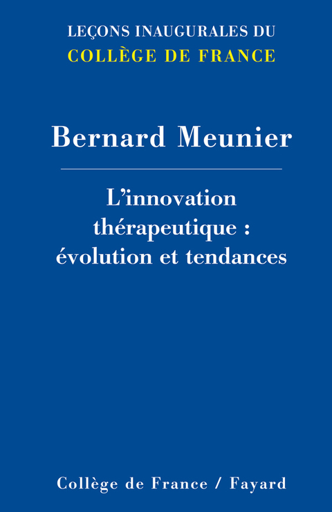 Cover image for book Innovations thérapeutiques : tendances et évolution