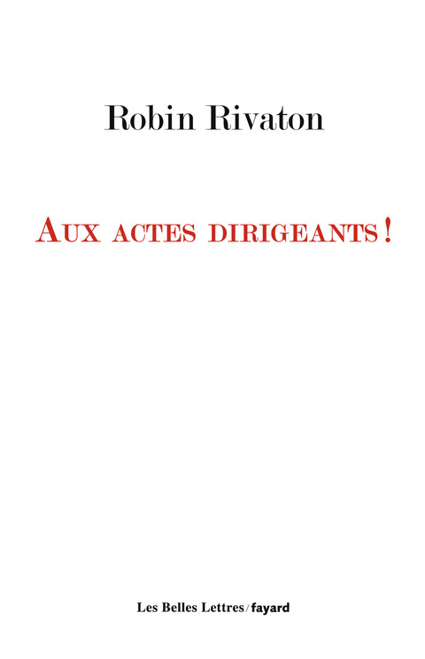 Cover image for book Aux actes dirigeants !