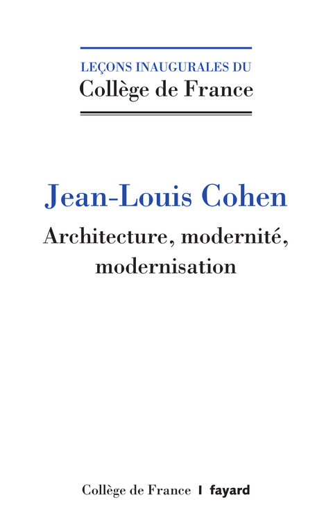 Cover image for book Architecture, modernité, modernisation