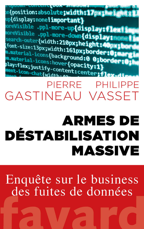 Cover image for book Armes de déstabilisation massive