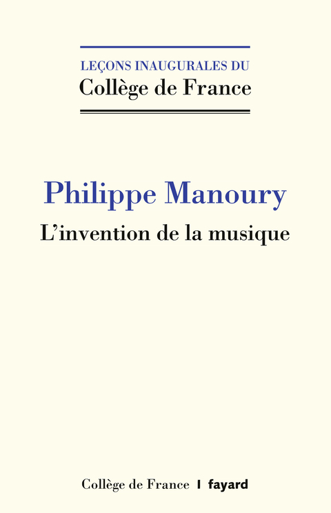 Cover image for book L'invention de la musique