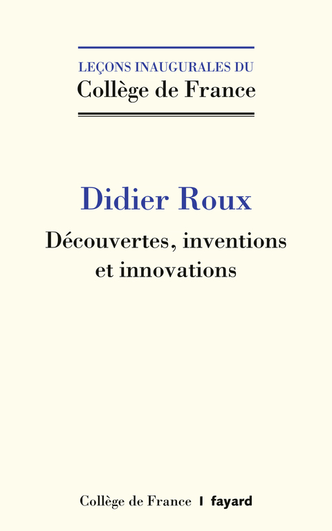 Cover image for book Découvertes, inventions et innovations