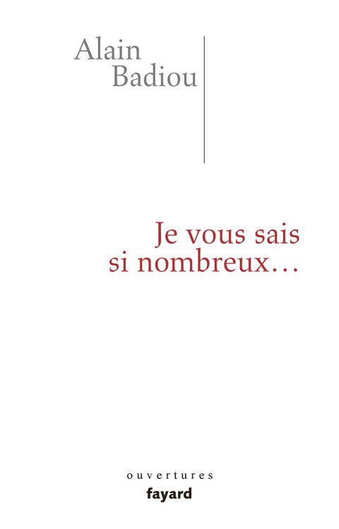 Cover image for book Je vous sais si nombreux