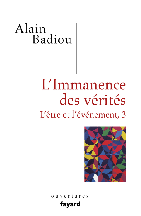 Cover image for book L'immanence des vérités