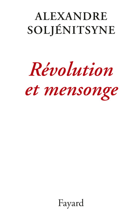 Cover image for book Révolution et mensonge