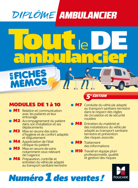 Cover image for book Tout le DE Ambulancier - DEA - Modules 1 à 10 en fiches mémos - Révision 5e éd