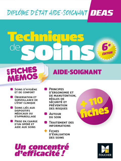 Cover image for book Techniques de soins en fiches mémos - DEAS Diplôme d'Etat Aide-Soignant
