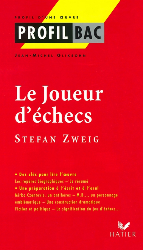 Cover image for book Profil - Zweig (Stefan) : Le Joueur d' échecs