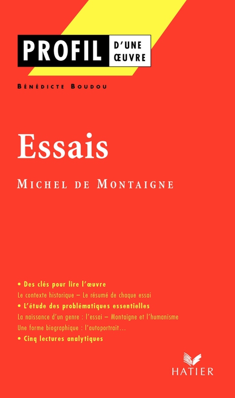 Cover image for book Profil - Montaigne (Michel de) : Essais