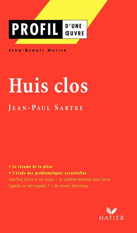 Cover image for book Profil - Sartre (Jean-Paul) : Huis clos