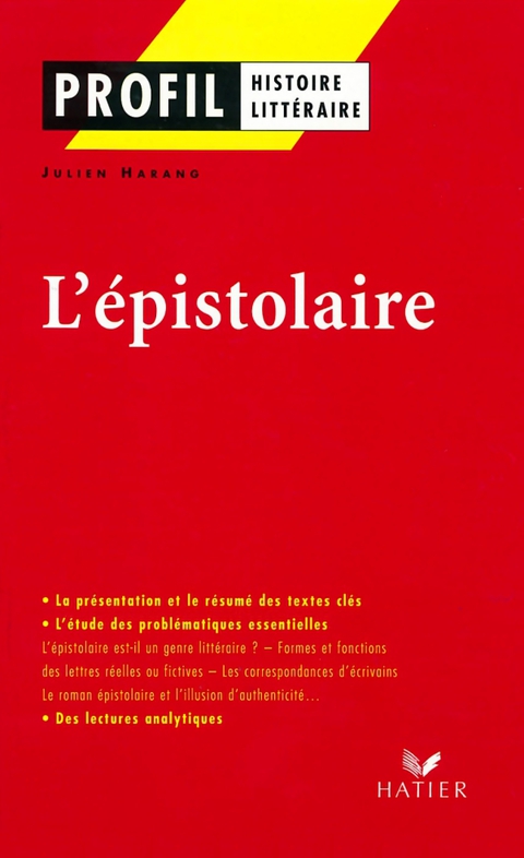 Cover image for book Profil - L'épistolaire