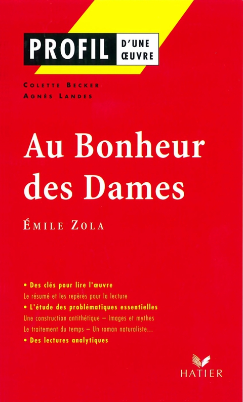 Cover image for book Profil - Zola (Emile) : Au Bonheur des Dames
