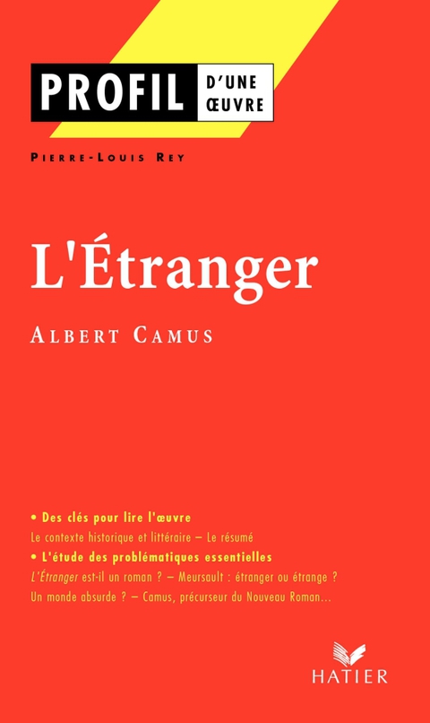 Cover image for book Profil - Camus (Albert) : L'Etranger