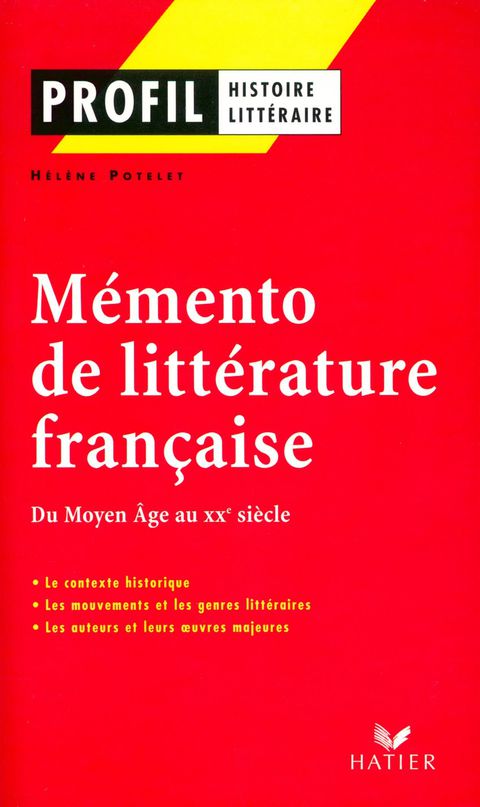 Cover image for book Profil - Mémento de la littérature française