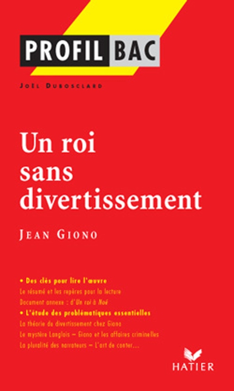 Cover image for book Profil - Giono (Jean) : Un roi sans divertissement