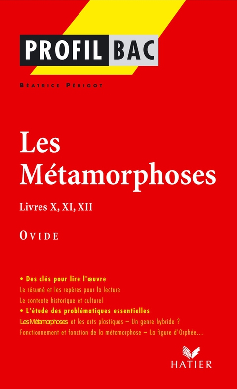 Cover image for book Profil - Ovide : Les Métamorphoses, Livres X, XI, XII
