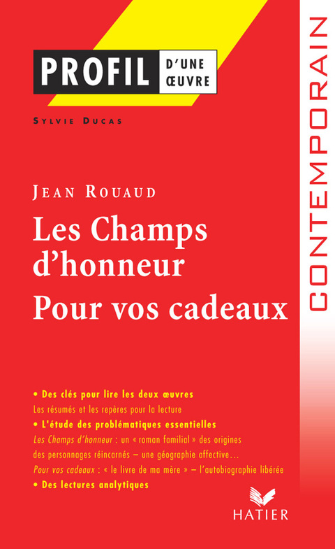 Cover image for book Profil - Rouaud (Jean) : Les Champs d'Honneur, Pour vos cadeaux