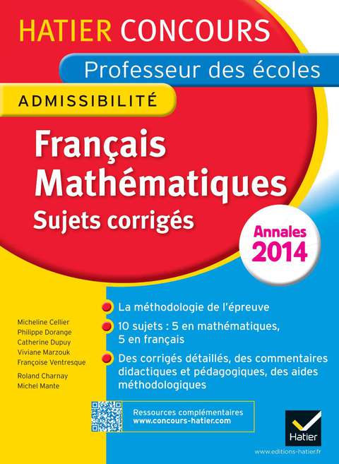 Cover image for book Annales 2015 - Concours professeur des écoles - Sujets corrigés français et mathématiques