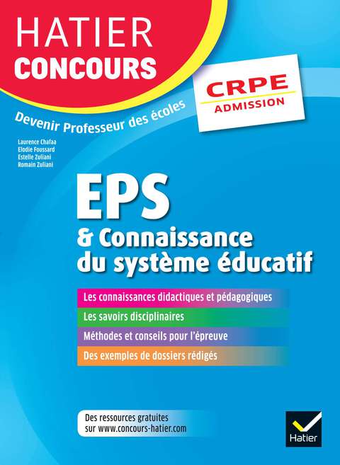 Cover image for book Hatier Concours CRPE 2017 - EPS et Connaissance du système éducatif - Epreuve orale d'admission