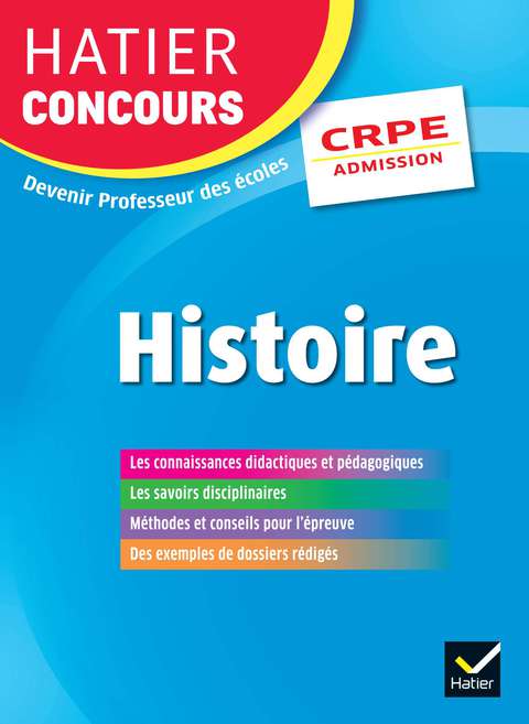Cover image for book Hatier Concours CRPE 2017 - Epreuve orale d'admission - Histoire