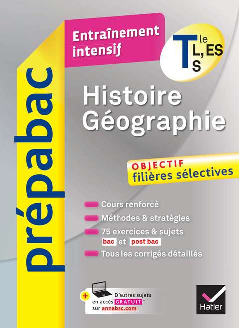 Cover image for book Histoire-Géographie Tle L, ES, S - Prépabac Entraînement intensif