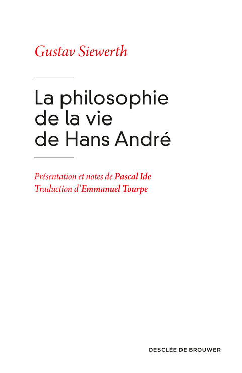 Cover image for book La philosophie de la vie de Hans André