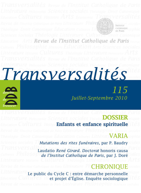 Cover image for book Transversalités n°115