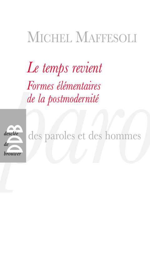 Cover image for book Le temps revient