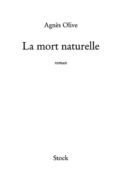 Cover image for book La mort naturelle