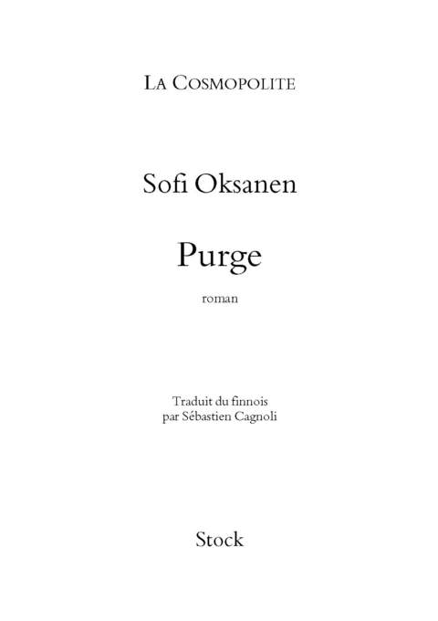 Cover image for book Purge