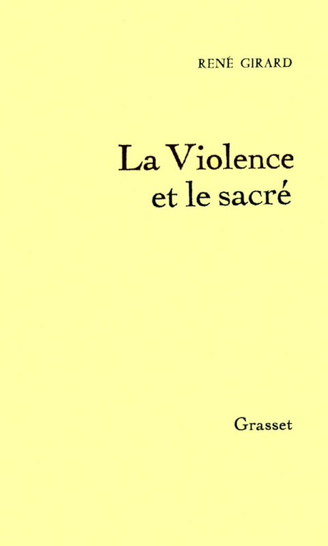 Cover image for book La Violence et le Sacré