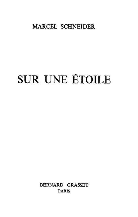 Cover image for book Sur une étoile