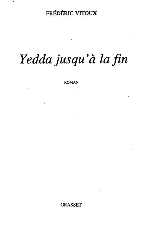 Cover image for book Yedda jusqu'à la fin