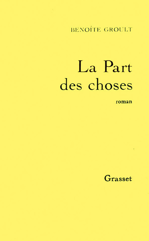 Cover image for book La part des choses