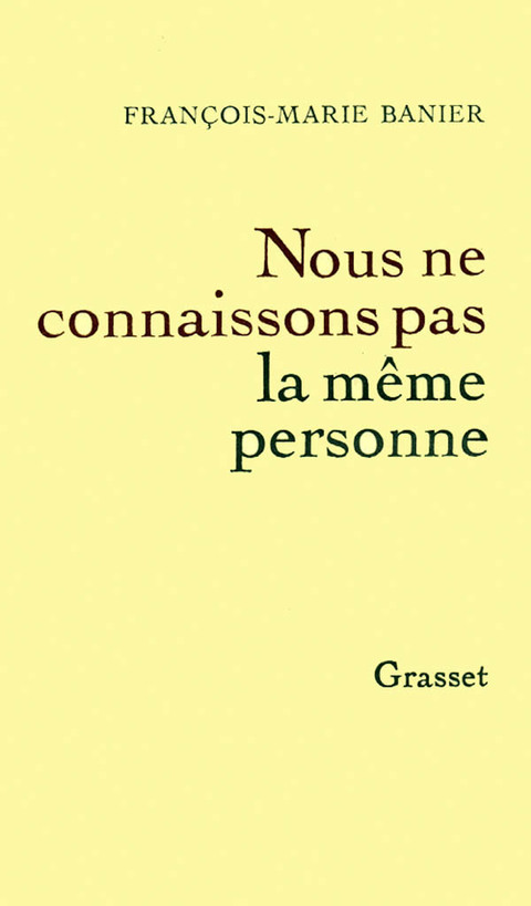 Cover image for book Nous ne connaissons pas la même personne