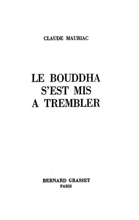 Cover image for book Le Bouddha s'est mis à trembler